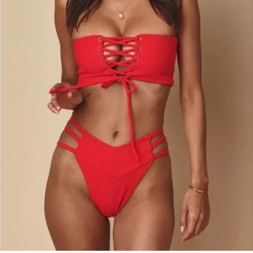 Montce Rio Crimson Red Bikini Bottom